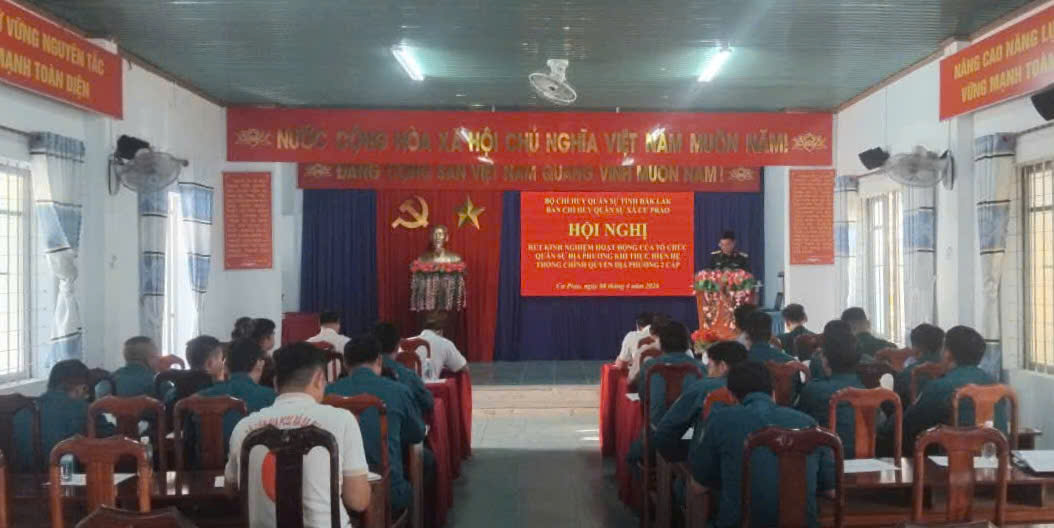 Hội nghị rút kinh nghiệm hoạt động của tổ chức quân sự địa phương khi thực hiện hệ thống chính quyền địa phương 02 cấp