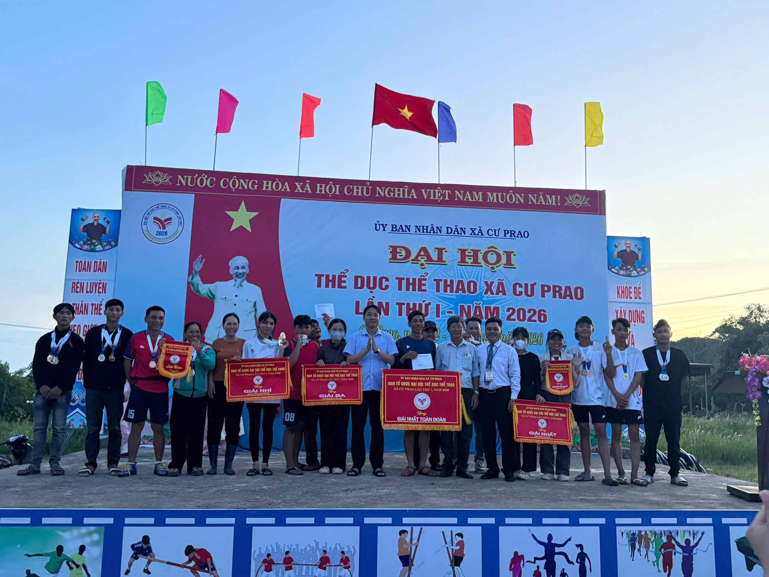 Xã Cư Prao bế mạc Đại hội Thể dục thể thao lần thứ I năm 2026