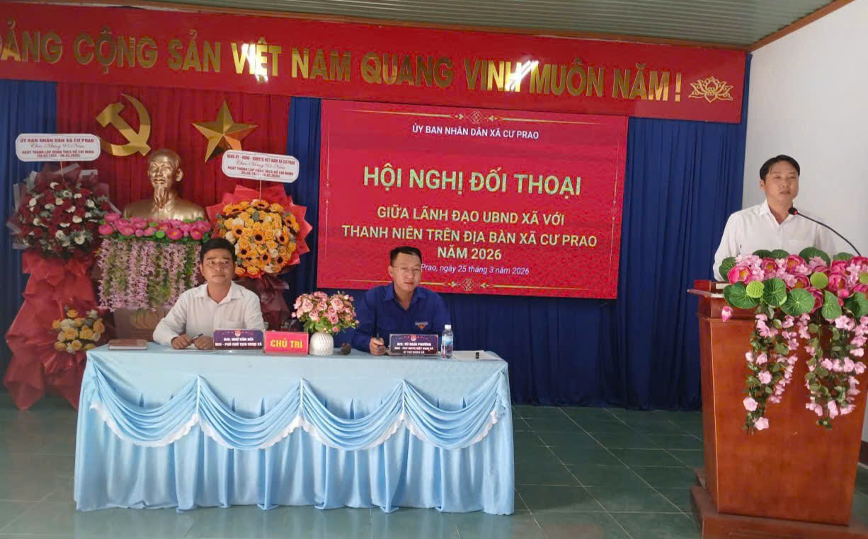Xã Cư Prao tổ chức Hội nghị đối thoại giữa lãnh đạo UBND xã với thanh niên năm 2026