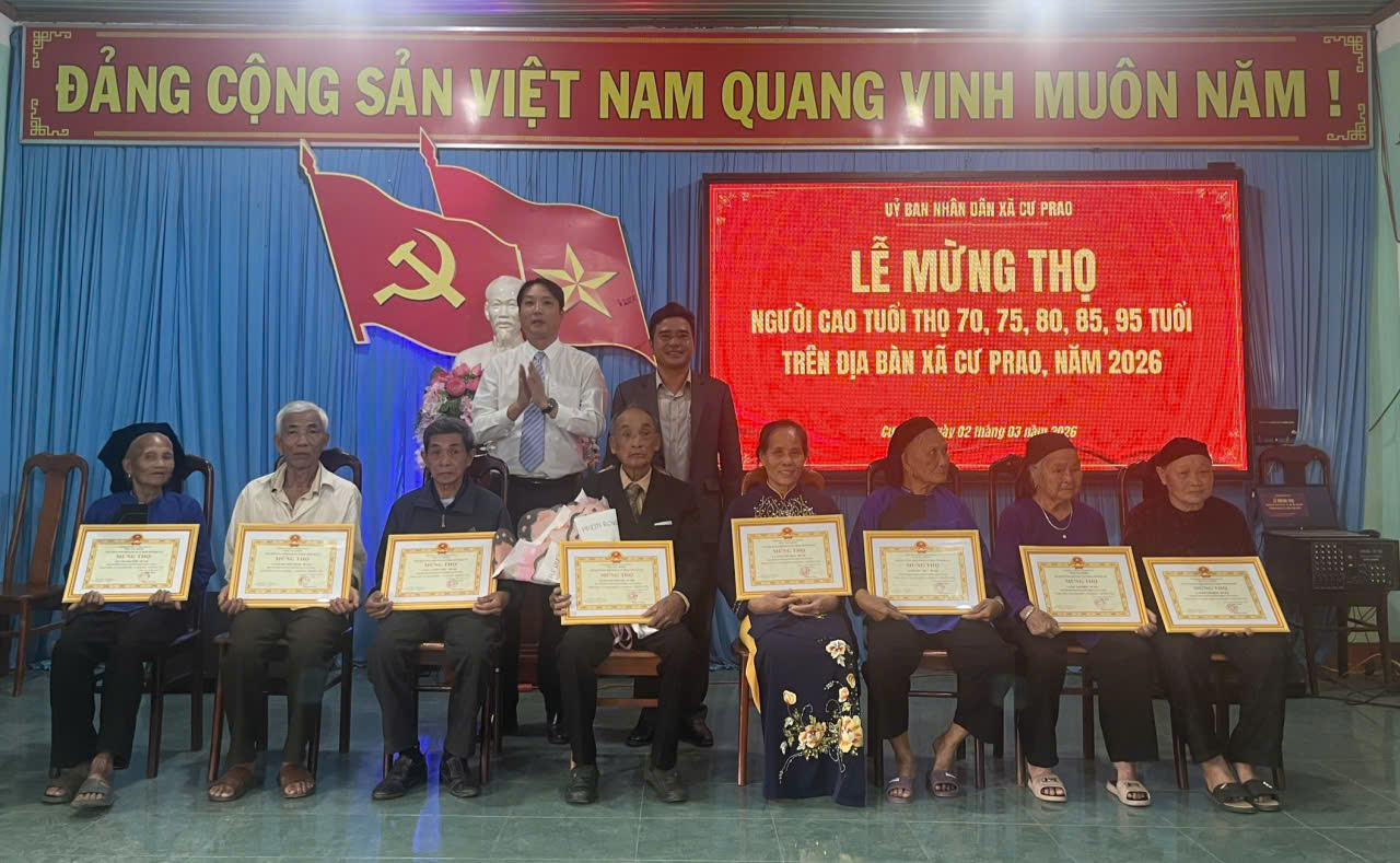Xã Cư Prao long trọng tổ chức Lễ mừng thọ người cao tuổi Xuân Bính Ngọ 2026