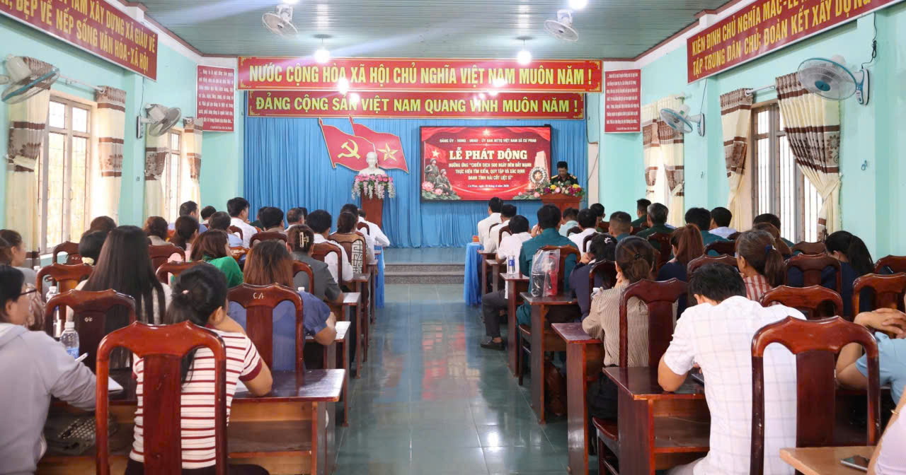 Cư Prao phát động “Chiến dịch 500 ngày đêm đẩy mạnh thực hiện tìm kiếm, quy tập và xác định danh tính hài cốt liệt sĩ”
