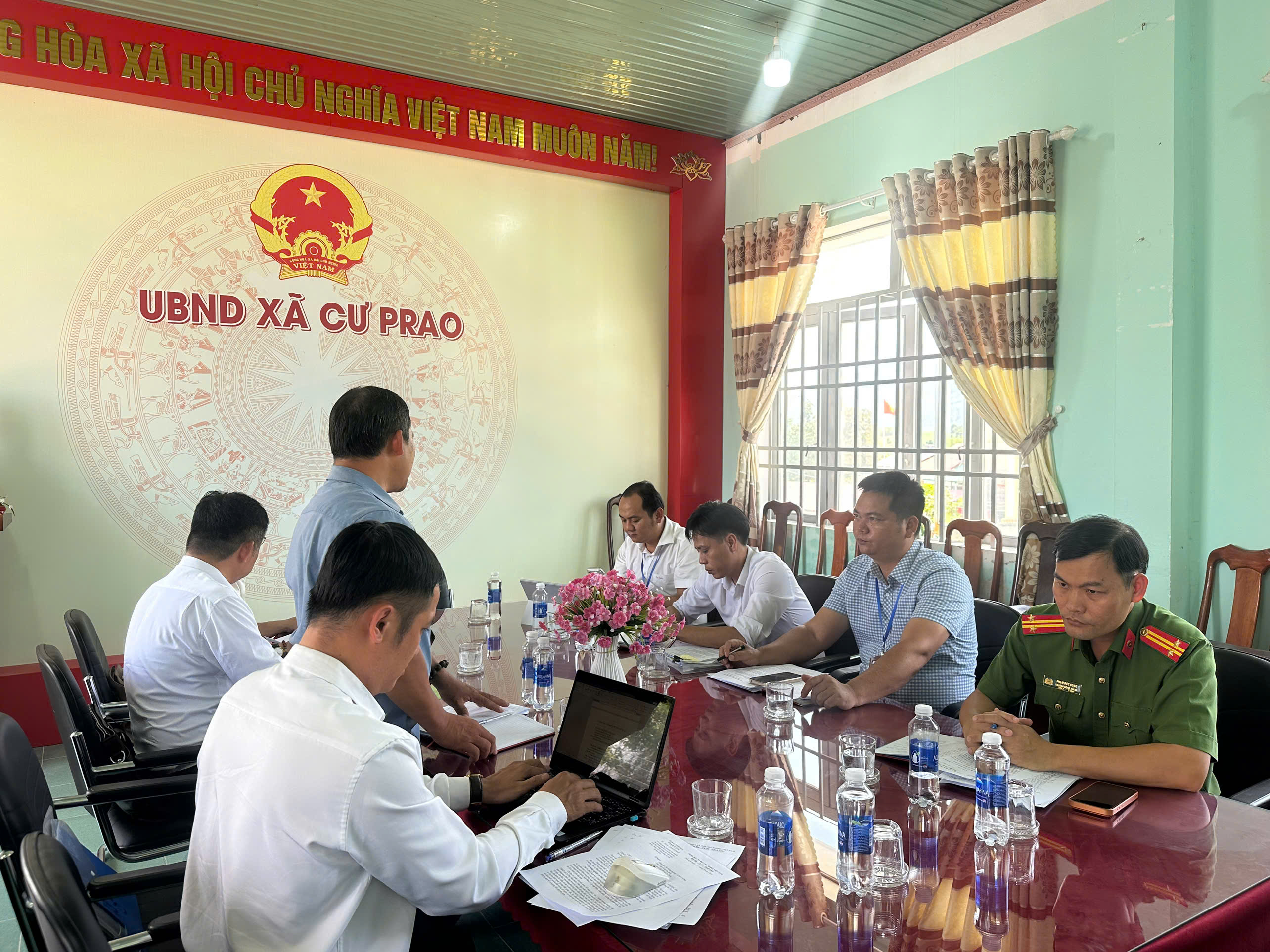 Đoàn kiểm tra của Sở Nông nghiệp và Môi trường kiểm tra công tác phòng, chống Dịch tả lợn châu Phi tại Cư Prao