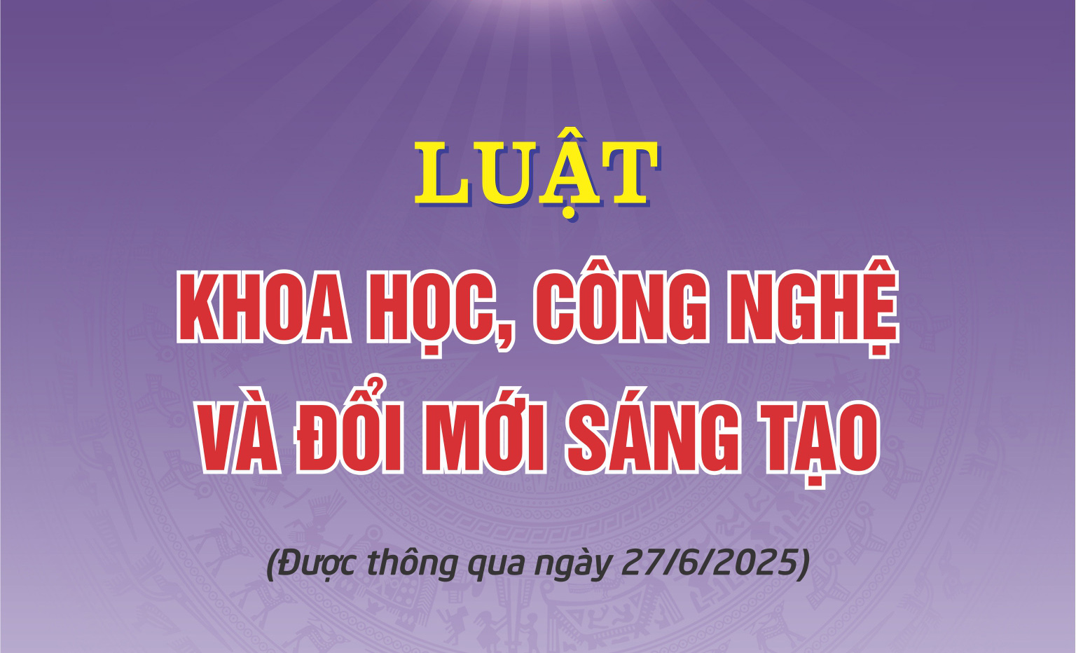 Luật Khoa học, công nghệ và đổi mới sáng tạo ngày 27/6/2025