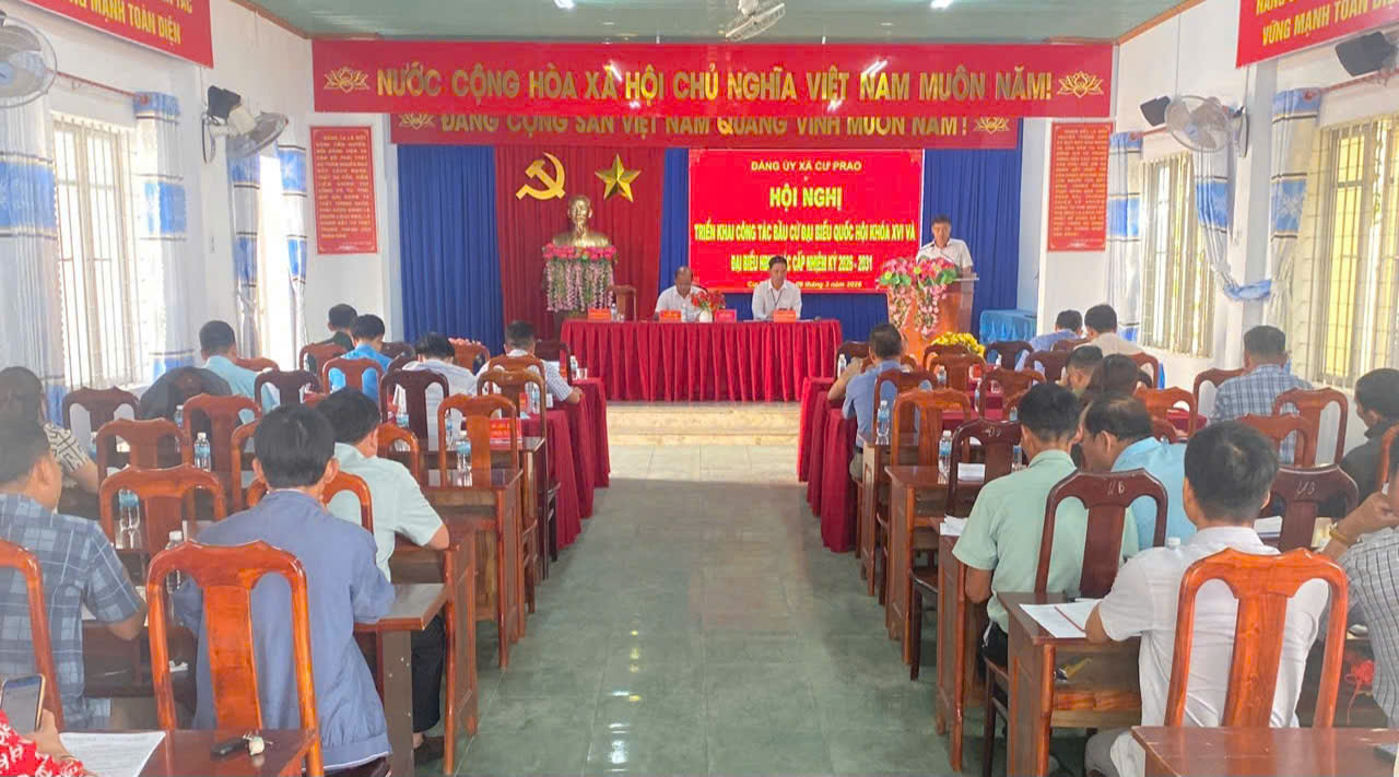 Đảng ủy xã Cư Prao triển khai công tác bầu cử đại biểu Quốc hội khóa XVI và đại biểu HĐND các cấp nhiệm kỳ 2026 – 2031