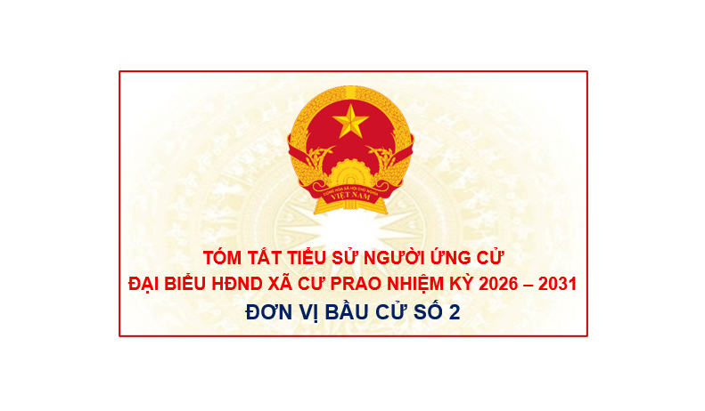 (Infographic) Tiểu sử tóm tắt các ứng cử viên đại biểu HĐND xã Cư Prao, nhiệm kỳ 2026 – 2031: Đơn vị bầu cử số 2