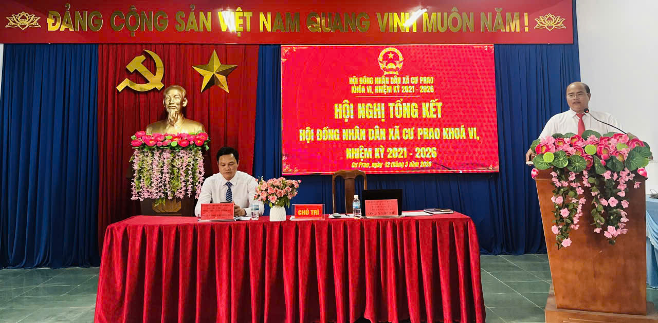 HĐND xã Cư Prao tổng kết hoạt động nhiệm kỳ 2021 – 2026