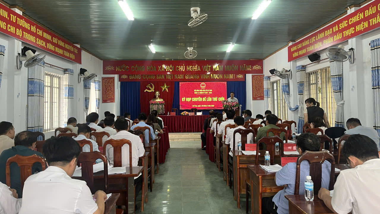 Hội đồng nhân dân xã Cư Prao tổ chức Kỳ họp chuyên đề lần thứ Chín, HĐND xã khóa VI, nhiệm kỳ 2021 - 2026