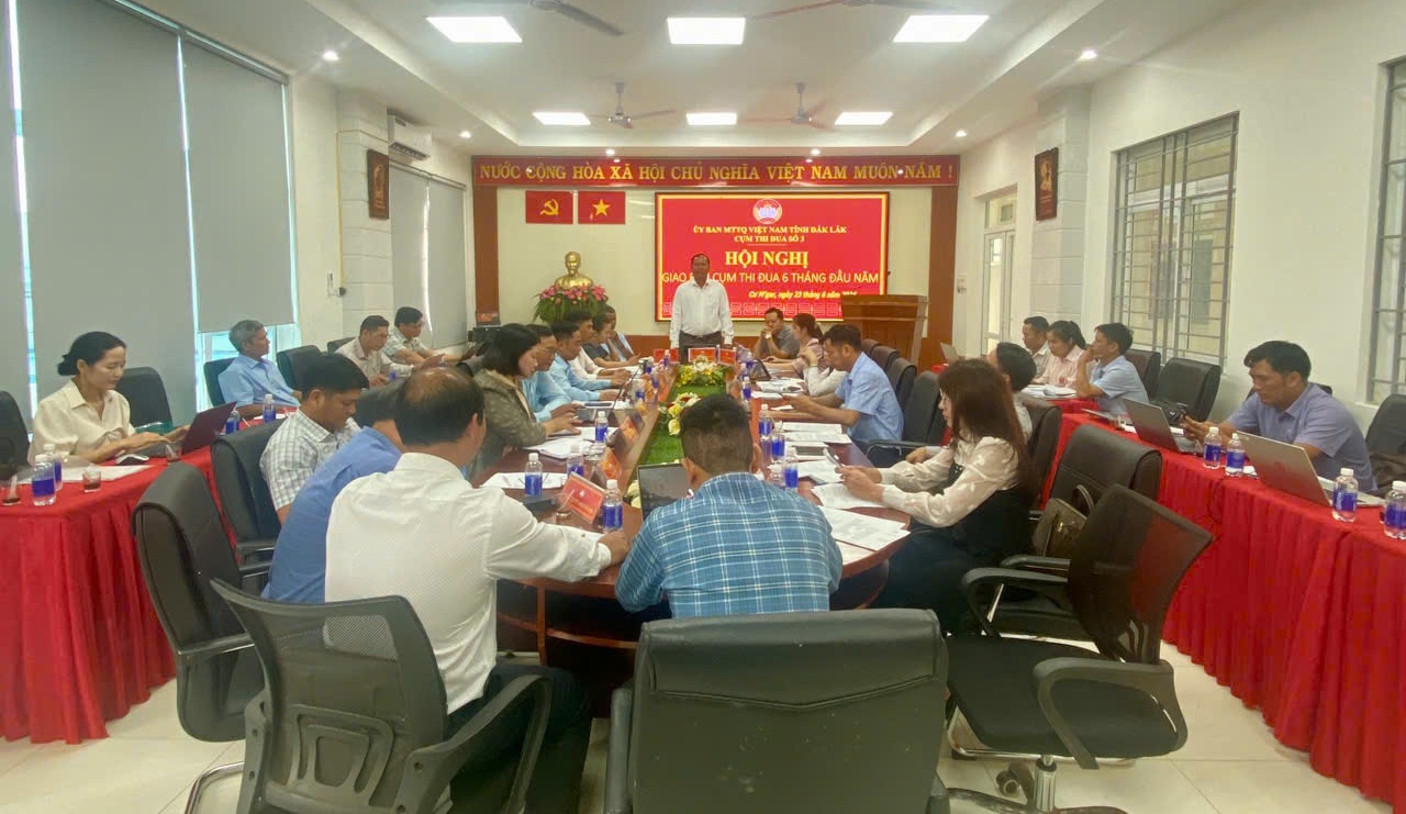 Xã Cư Prao tham dự Hội nghị giao ban Cụm thi đua số 3 của Ủy ban MTTQ Việt Nam tỉnh Đắk Lắk