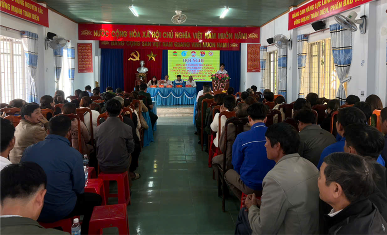 Hội nghị tổng kết công tác Mặt trận Tổ quốc và các tổ chức chính trị – xã hội xã Cư Prao năm 2025, triển khai nhiệm vụ năm 2026