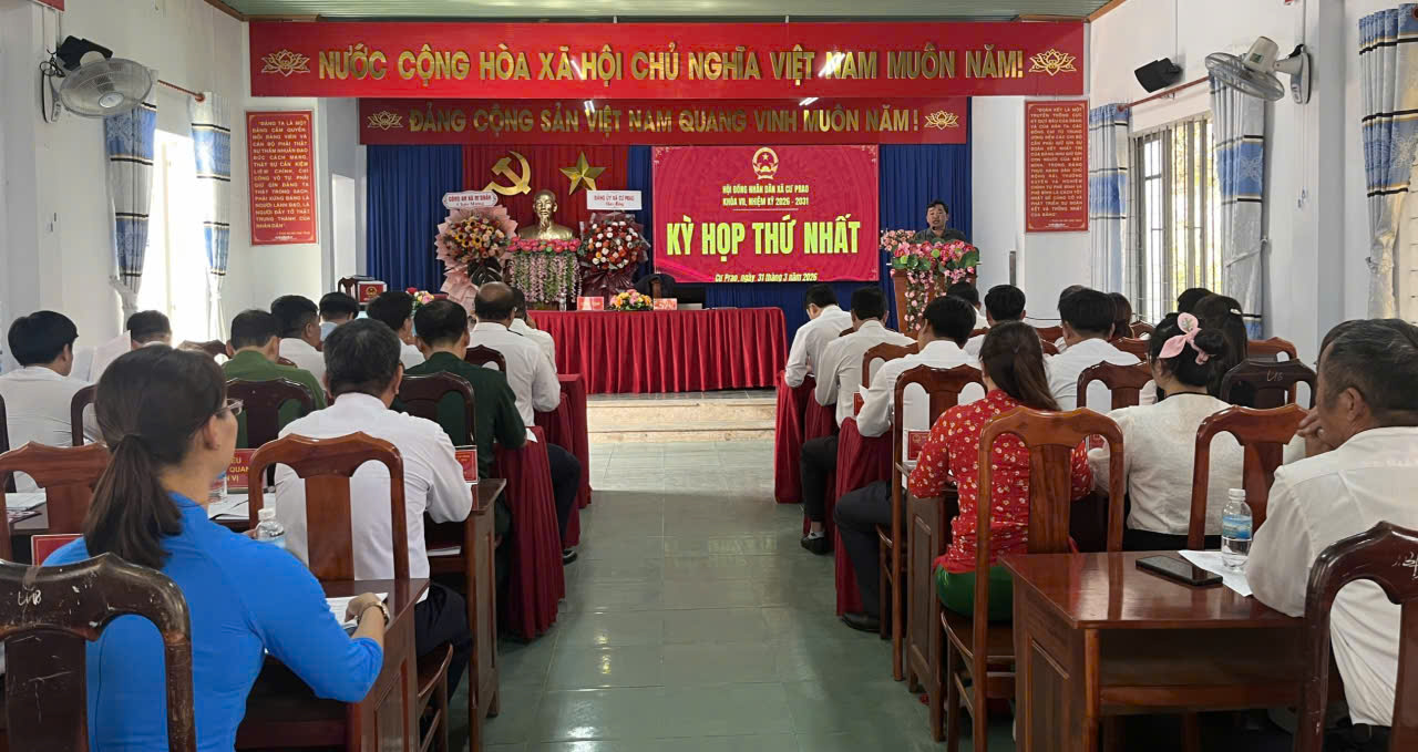 HĐND xã Cư Prao tổ chức Kỳ họp thứ Nhất, HĐND xã khóa VII, nhiệm kỳ 2026 - 2031
